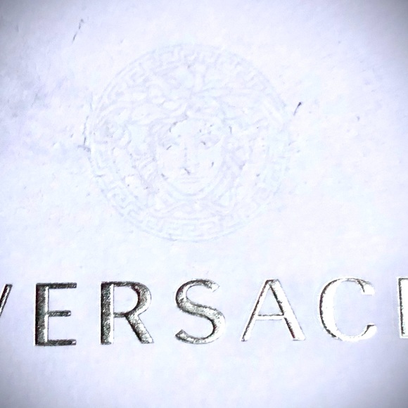 VERSACE Havana Red Eyeglasses white empty case size7W x 3L w/authentication card - Picture 7 of 9